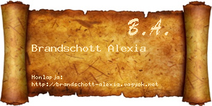 Brandschott Alexia névjegykártya